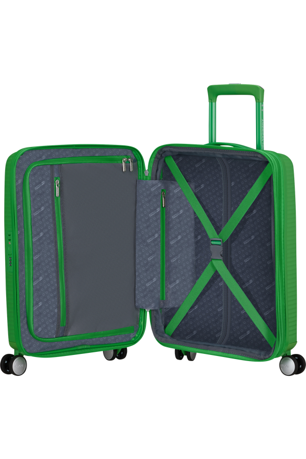 American Tourister SoundBox Spinner Expandable 55cm  Grass Green American Tourister SoundBox Spinner Expandable 55cm  Grass Green