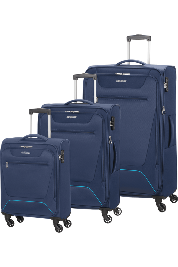 American Tourister Hyperbreez 3 pc Set A  Dark Blue