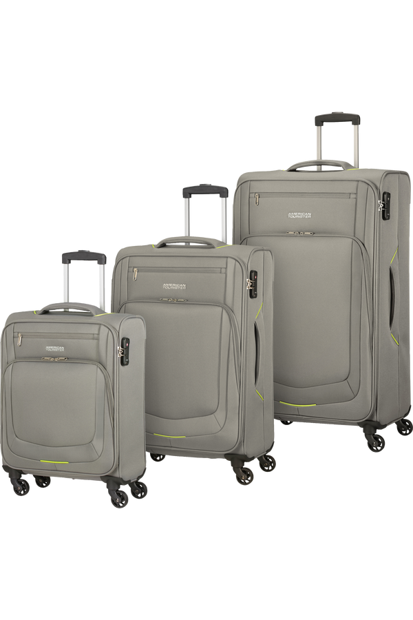 American Tourister Summer Session 3 Pc Set A  Grey/Lime