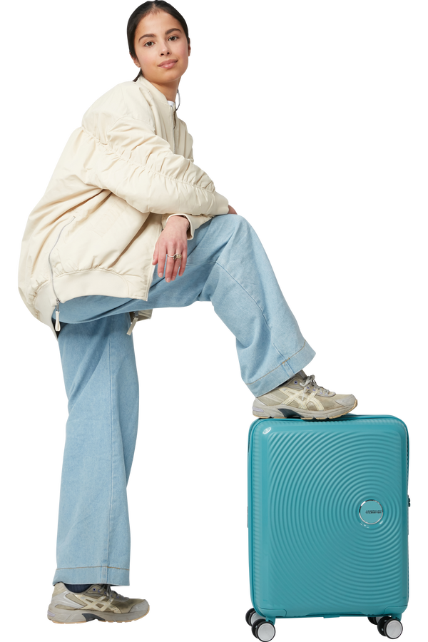American Tourister Soundbox Spinner Expandable 55cm  Turquoise Tonic American Tourister Soundbox Spinner Expandable 55cm  Turquoise Tonic