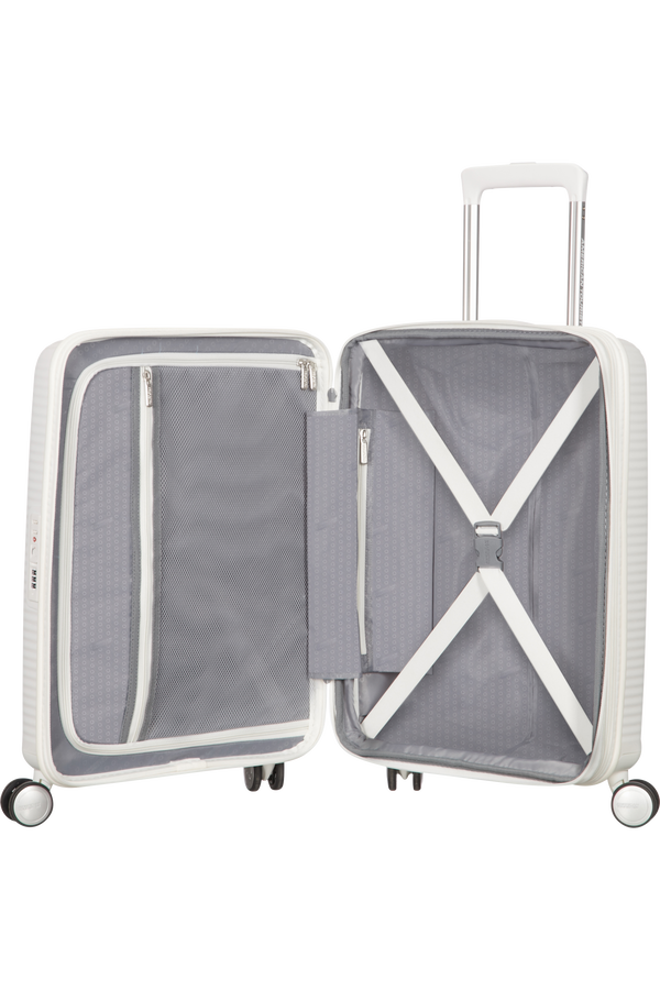 American Tourister Soundbox Spinner espandibile 55cm Pure White American Tourister Soundbox Spinner espandibile 55cm Pure White
