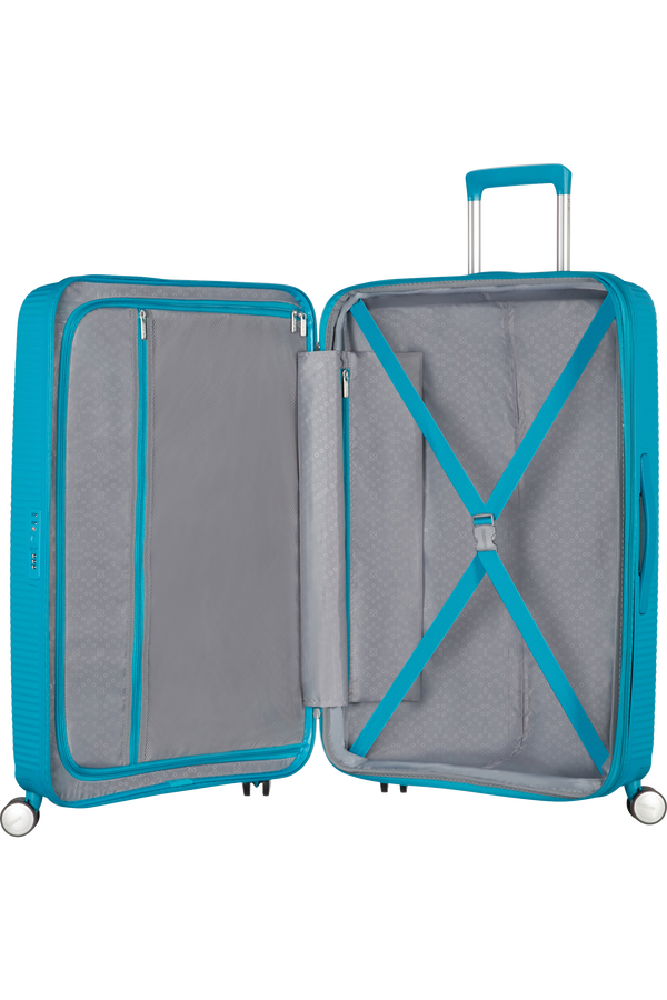 American Tourister Soundbox Spinner espandibile 77cm Summer Blue American Tourister Soundbox Spinner espandibile 77cm Summer Blue