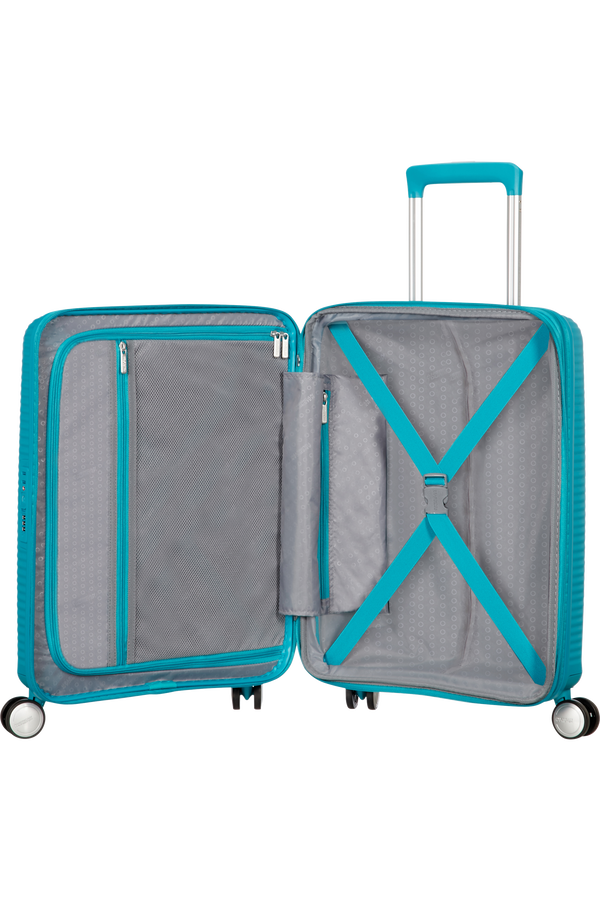 American Tourister Soundbox Spinner espandibile 55cm Summer Blue