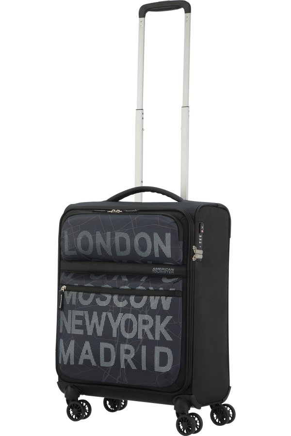 American Tourister Matchup Spinner Print TSA 55cm  City Map Black