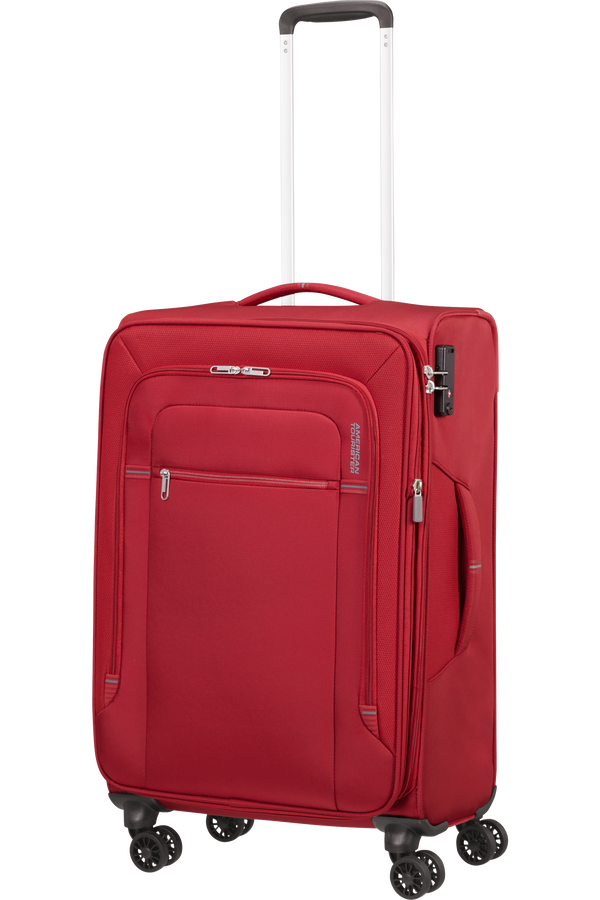American Tourister Crosstrack Spinner Expandable 67cm  Red/Grey American Tourister Crosstrack Spinner Expandable 67cm  Red/Grey