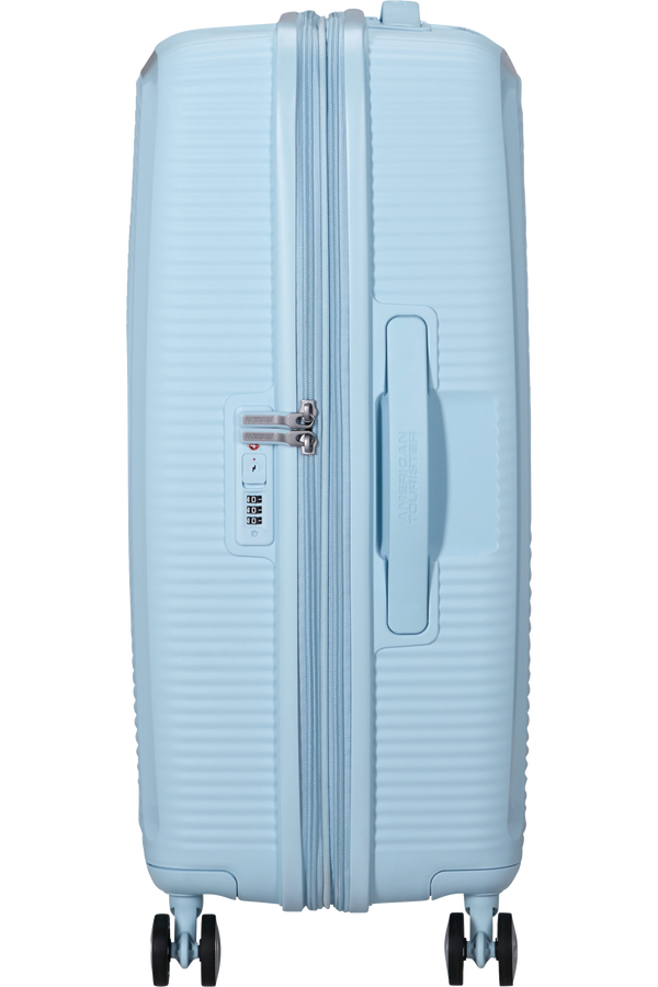 American Tourister SoundBox Spinner TSA Expandable 67cm  Pastel Blue American Tourister SoundBox Spinner TSA Expandable 67cm  Pastel Blue