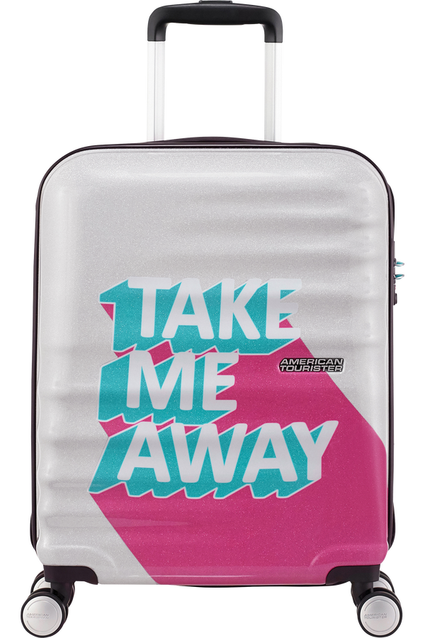 American Tourister Wavebreaker Spinner 55cm  Take Me Away Pink/Turquoise