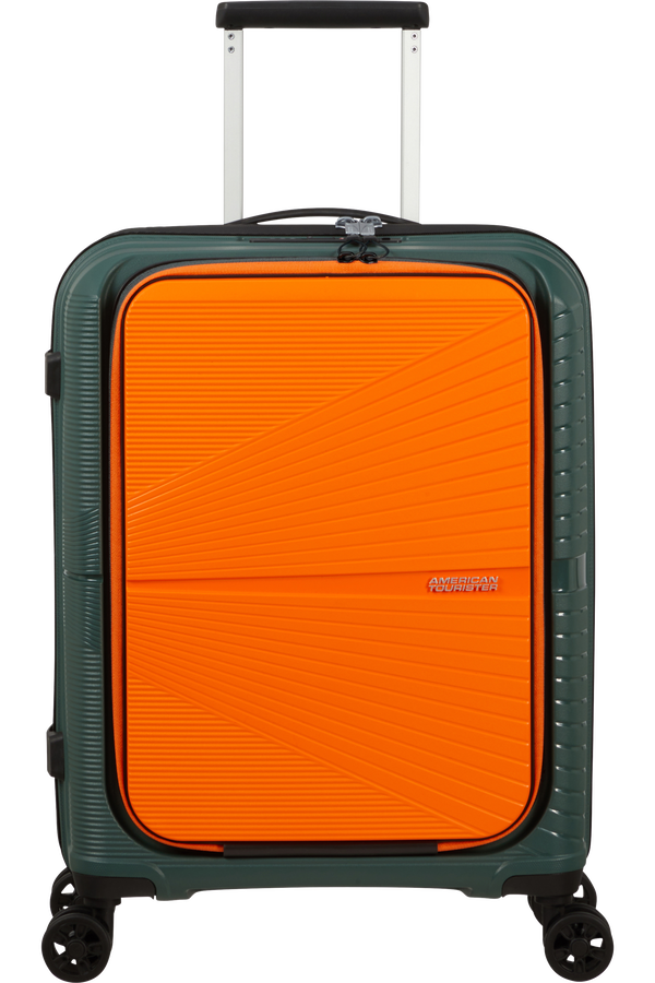American Tourister Airconic Spinner Frontloader 15.6' 55cm  Forest Green/Orange