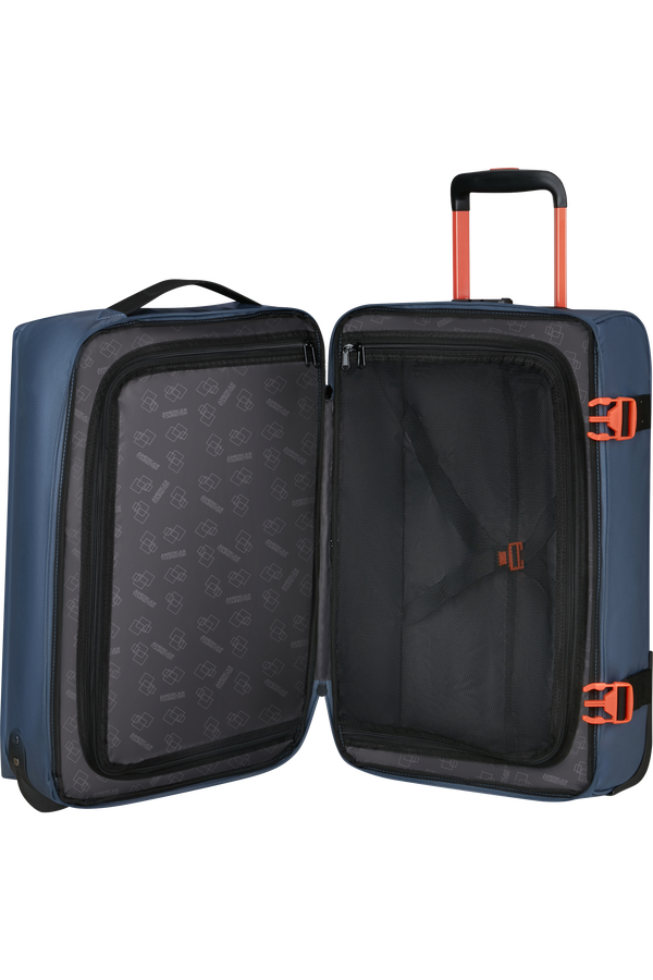 American Tourister Urban Track Duffle with Wheels Coated S  Navy/Orange