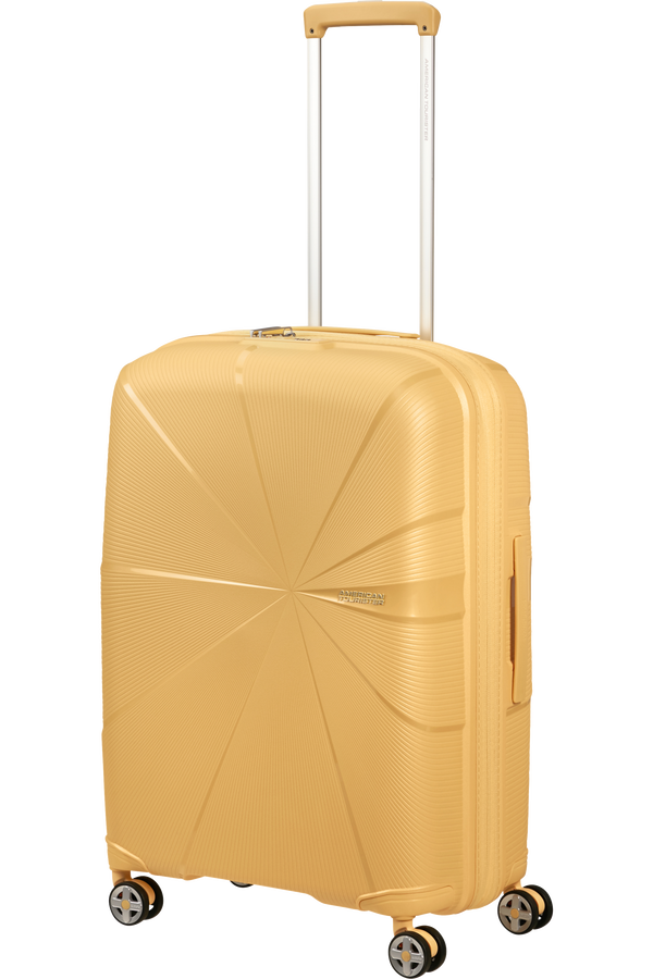 American Tourister StarVibe Spinner Expandable TSA 67cm  Metallic Banana American Tourister StarVibe Spinner Expandable TSA 67cm  Metallic Banana