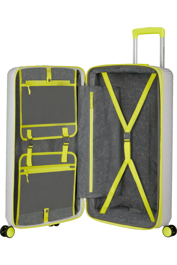 American Tourister Rollio Spinner 75cm  Light Grey/Lime