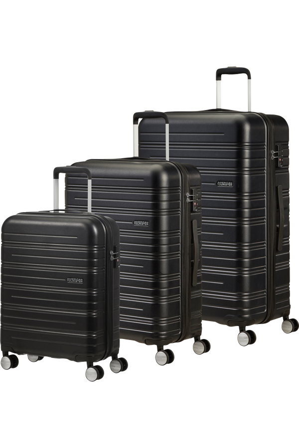 American Tourister High Turn 3 PC SET A  Matte Black
