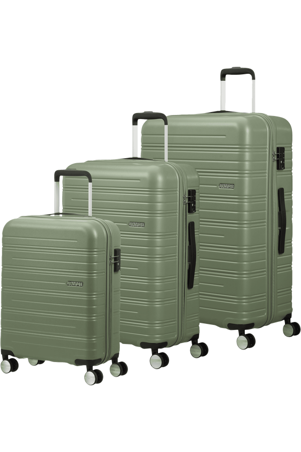 American Tourister High Turn 3 PC SET A  Matt Sage Khaki