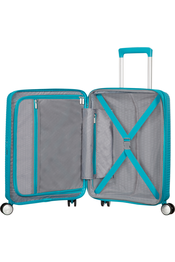 American Tourister Soundbox Spinner espandibile 55cm Summer Blue