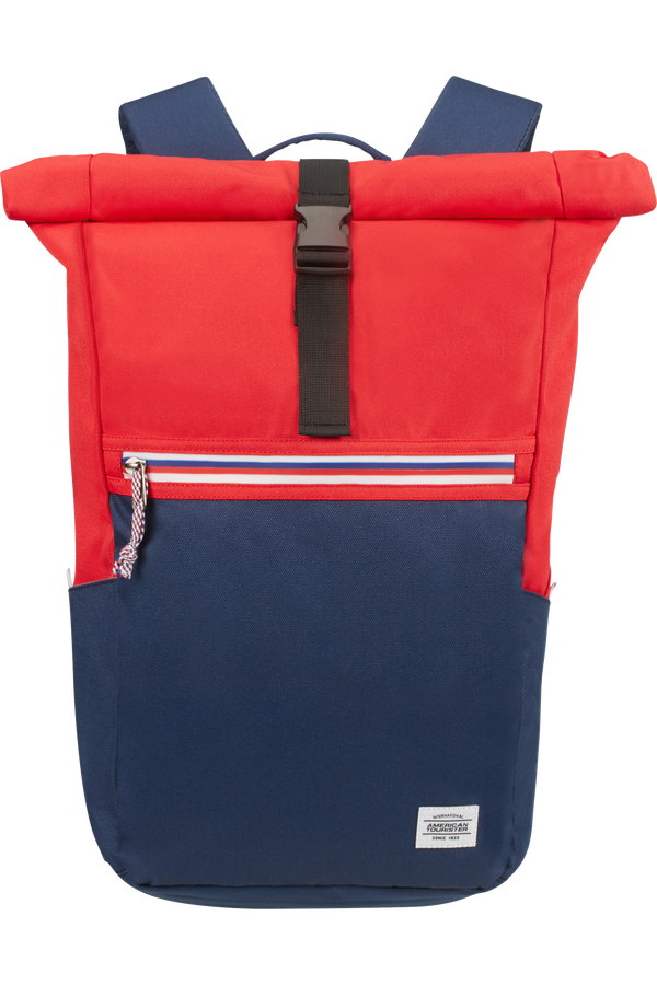 American Tourister Upbeat Rolltop Laptop Backpack Zip 14.1'  Blu/Rosso