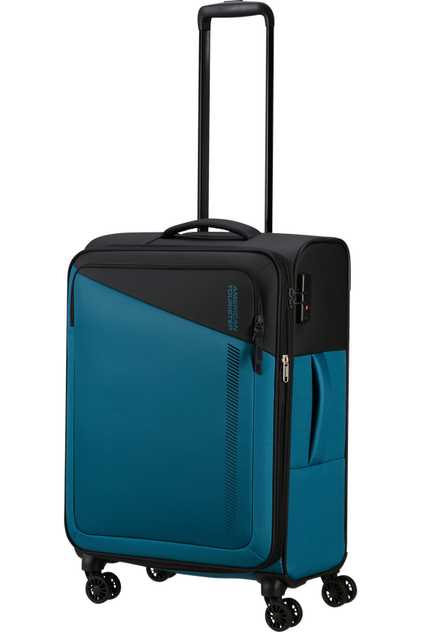 American Tourister Daring Dash Spinner Expandable TSA M  Black/Blue American Tourister Daring Dash Spinner Expandable TSA M  Black/Blue