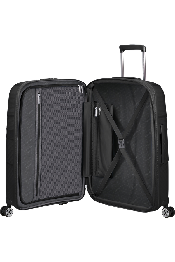 American Tourister Starvibe Spinner Expandable TSA 67cm Nero American Tourister Starvibe Spinner Expandable TSA 67cm Nero