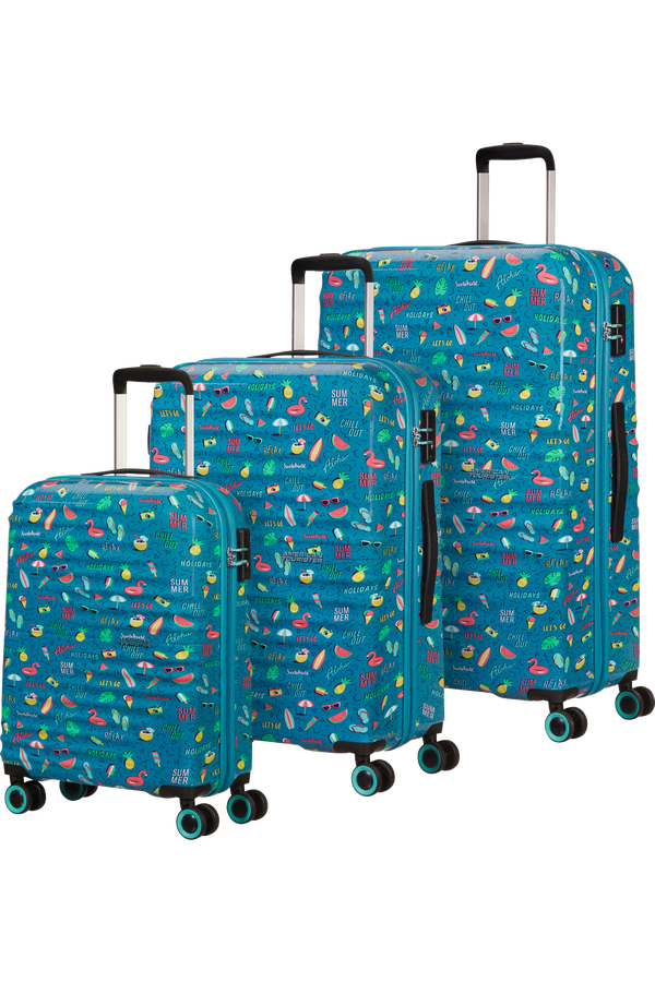 American Tourister Wavetwister 3 pc Set A Print  Summer Relax