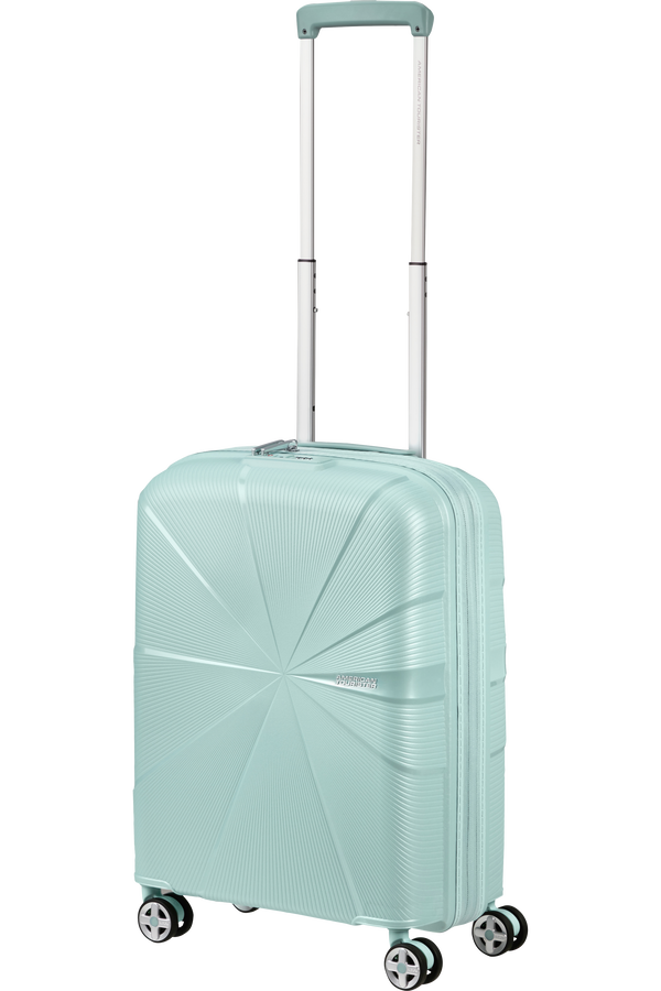 American Tourister StarVibe Spinner Expandable TSA 55cm  Metallic Surf Blue