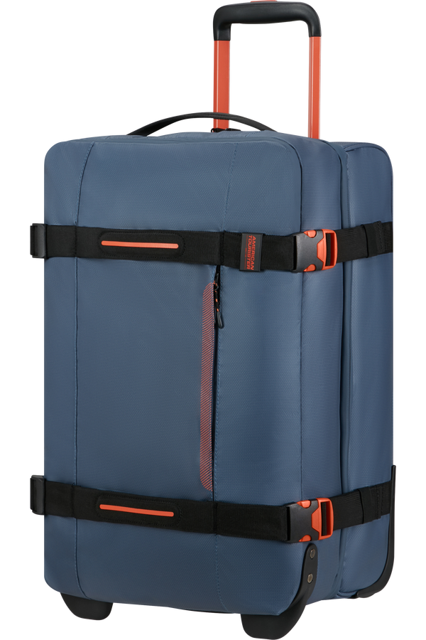 American Tourister Urban Track Duffle with Wheels Coated S  Navy/Orange American Tourister Urban Track Duffle with Wheels Coated S  Navy/Orange
