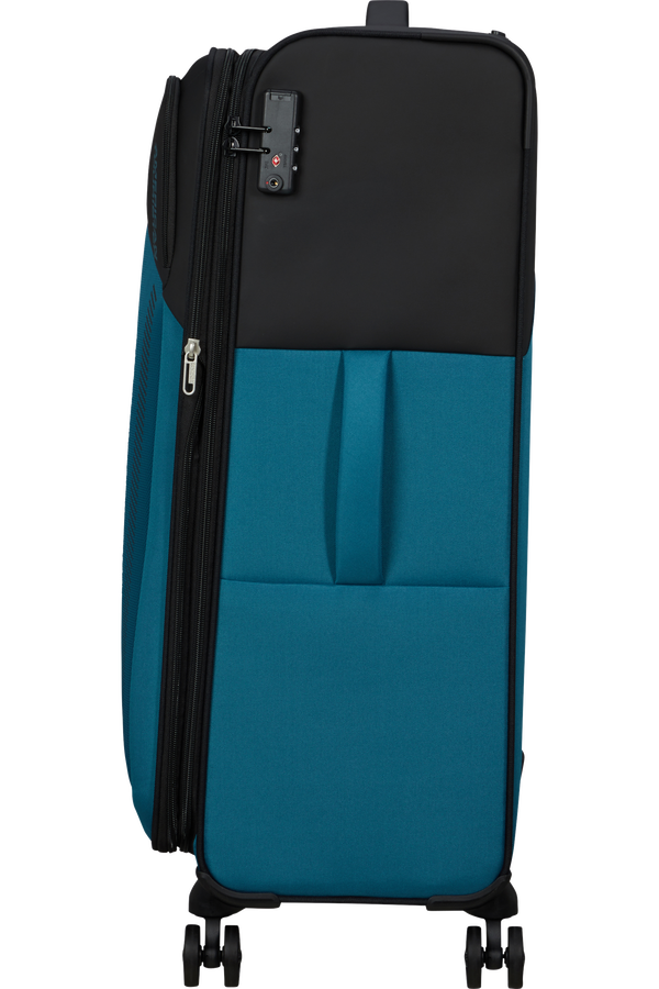American Tourister Daring Dash Spinner Expandable TSA L  Black/Blue