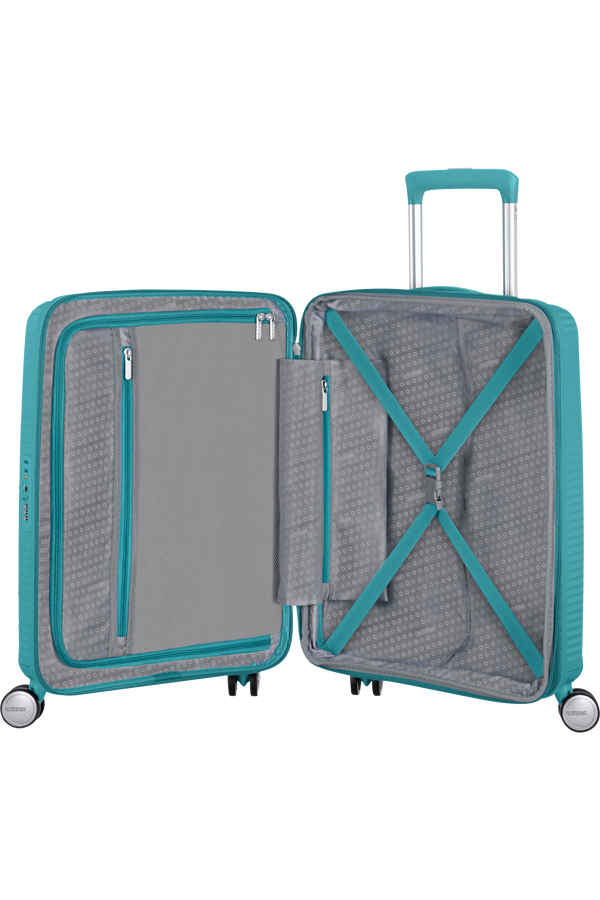 American Tourister Soundbox Spinner Expandable 55cm  Turquoise Tonic American Tourister Soundbox Spinner Expandable 55cm  Turquoise Tonic