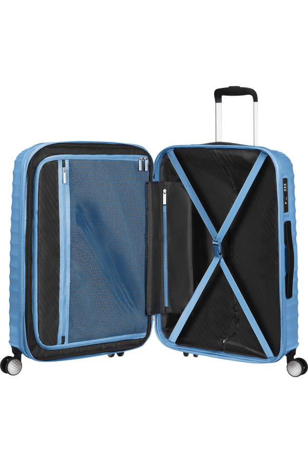 American Tourister Jetglam Spinner TSA Expandable 67cm  Metallic Powder Blue