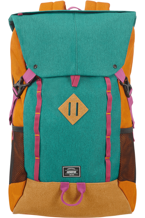 American Tourister Urban Groove Lifestyle Backpack 17.3inch  Green/Orange