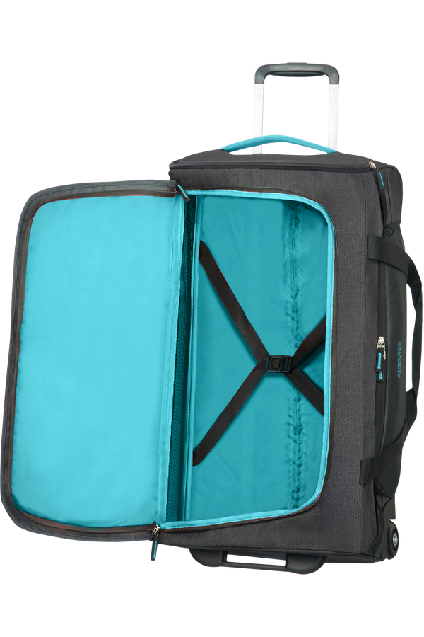 American Tourister Road Quest Duffle with Wheels L  Graphite/Turquoise