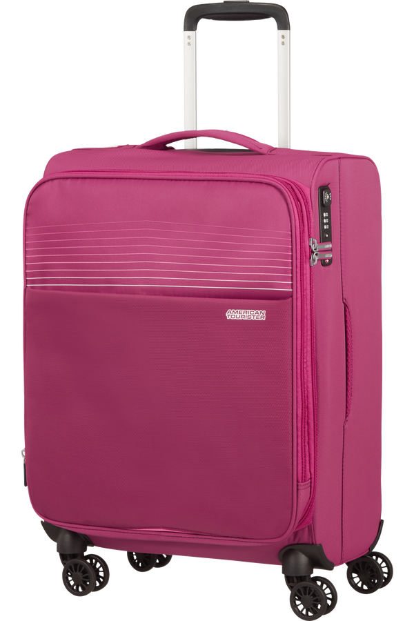 American Tourister Lite Ray Spinner TSA Expandable 55cm  Magenta Haze
