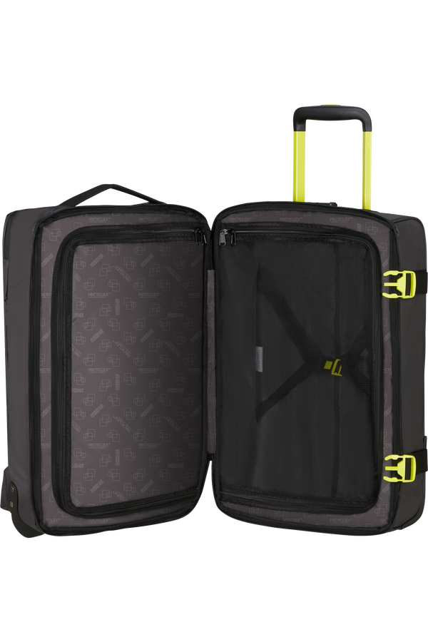 American Tourister Urban Track Duffle with Wheels Coated S  Black/Lime American Tourister Urban Track Duffle with Wheels Coated S  Black/Lime