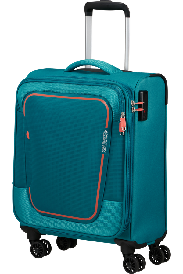 American Tourister Pulsonic Spinner Expandable 55cm  Stone Teal American Tourister Pulsonic Spinner Expandable 55cm  Stone Teal