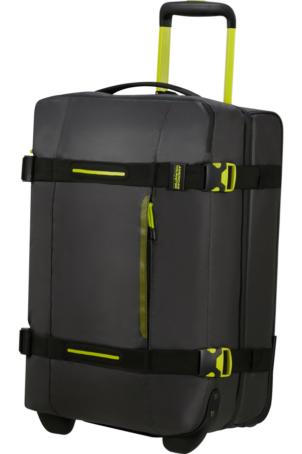 American Tourister Urban Track Duffle with Wheels Coated S  Black/Lime American Tourister Urban Track Duffle with Wheels Coated S  Black/Lime