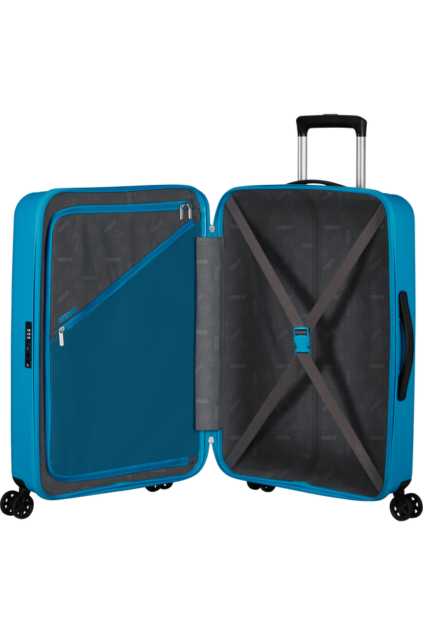 American Tourister Rejoy Spinner 68/25 Tsa 68  Azure Blue