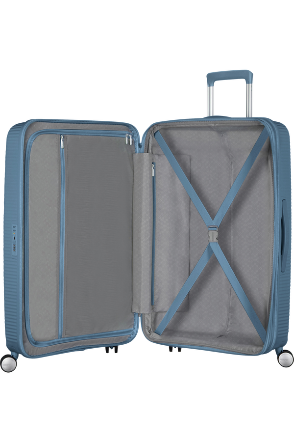 American Tourister Soundbox Spinner Expandable 67cm  Stone Blue American Tourister Soundbox Spinner Expandable 67cm  Stone Blue