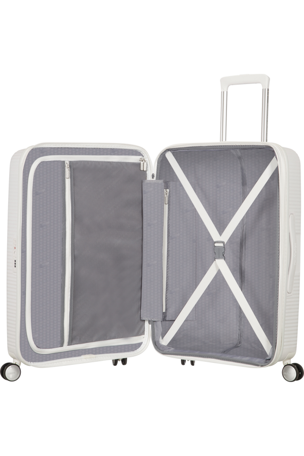 American Tourister Soundbox Spinner espandibile 77cm Pure White