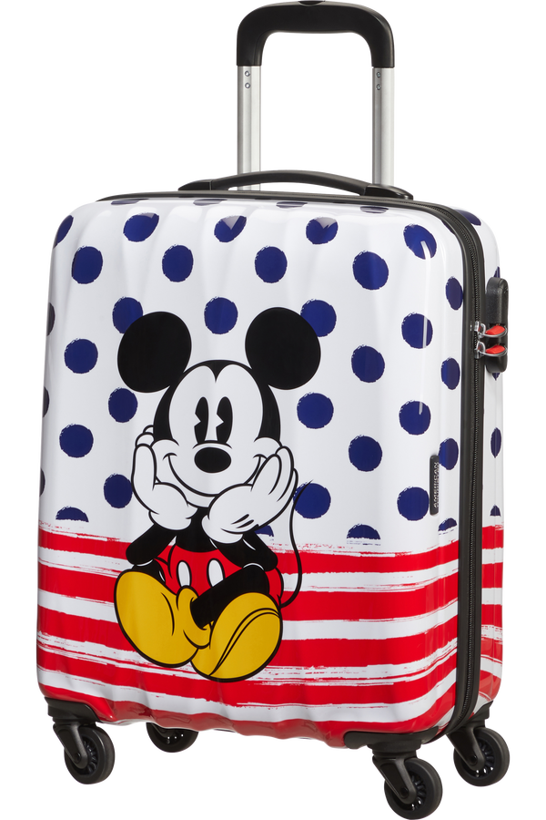 American Tourister Disney Legends Spinner 55cm  Mickey Blue Dots