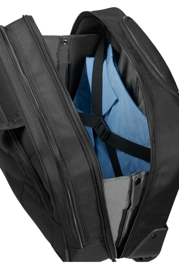 American Tourister At Work Rolling Tote  15.6inch Black/Orange