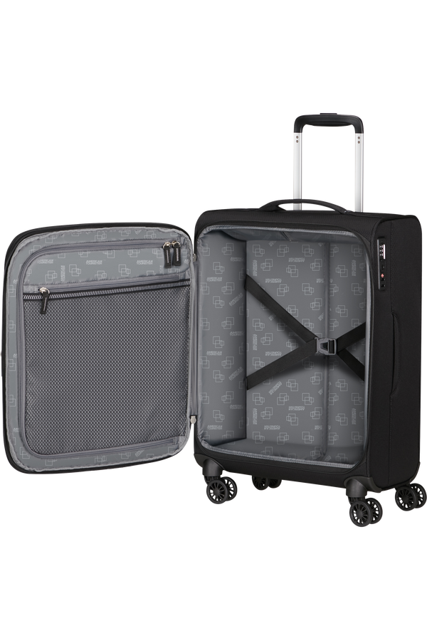 American Tourister Aerospin Spinner Expandable S  Nero American Tourister Aerospin Spinner Expandable S  Nero
