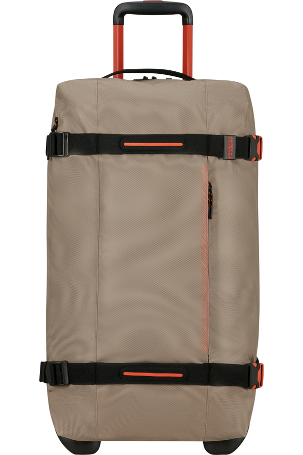American Tourister Urban Track Duffle with Wheels Coated M  Beige/Orange