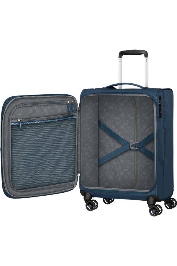 American Tourister Aerospin Spinner Expandable S  Indigo American Tourister Aerospin Spinner Expandable S  Indigo