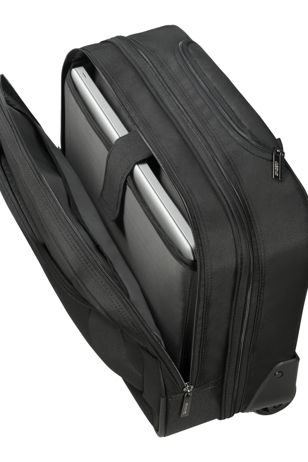 American Tourister At Work Rolling Tote  15.6inch Black/Orange