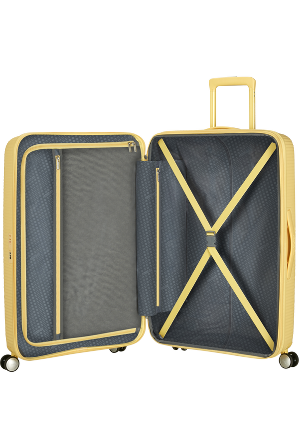 American Tourister SoundBox Spinner TSA Expandable 77cm  Pastel Yellow American Tourister SoundBox Spinner TSA Expandable 77cm  Pastel Yellow