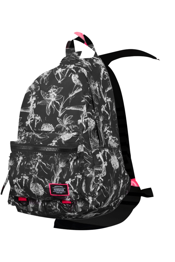 American Tourister Urban Groove Lifestyle Backpack 6  Flowers Black