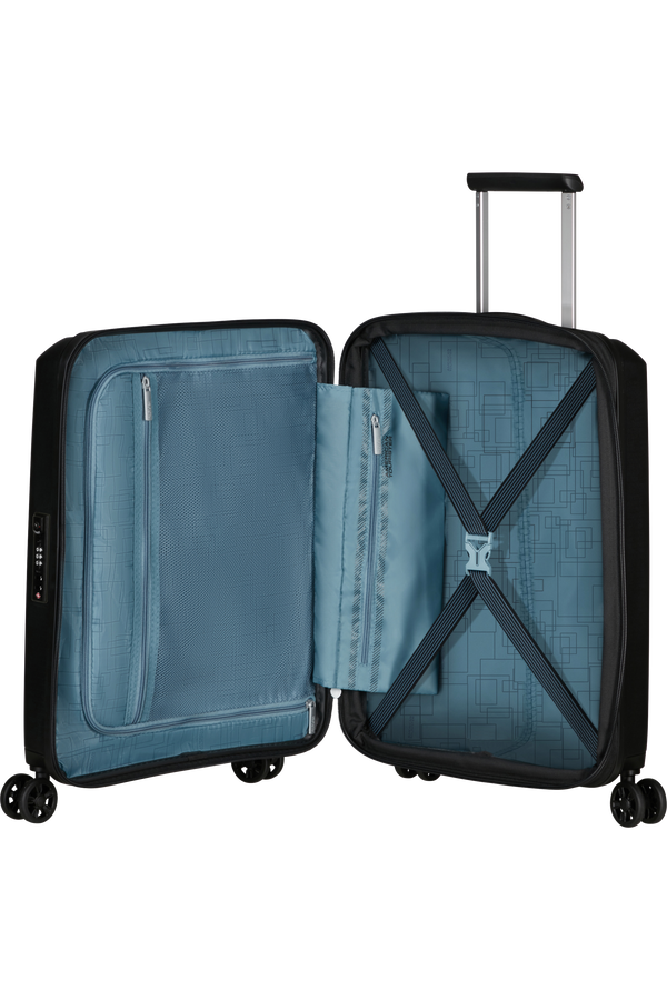 American Tourister Aerostep Spinner 55/20 Exp Tsa 55cm  Nero