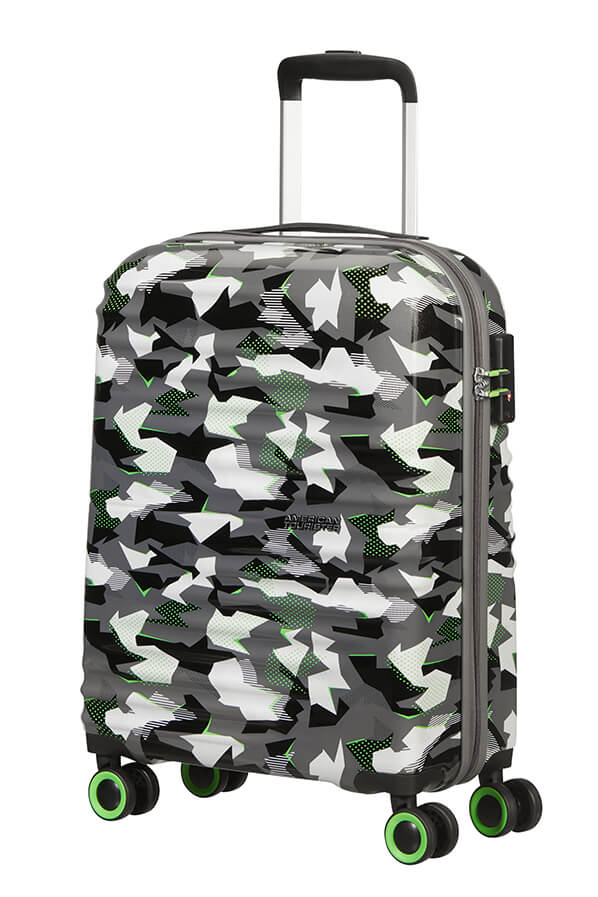 American Tourister Wavetwister Trolley (4 ruote) 55cm Camo/Acid Green